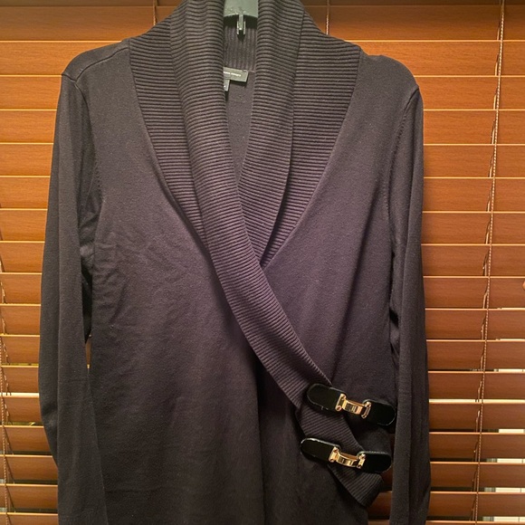 INC Sweater with two belt design - Picture 3 of 7